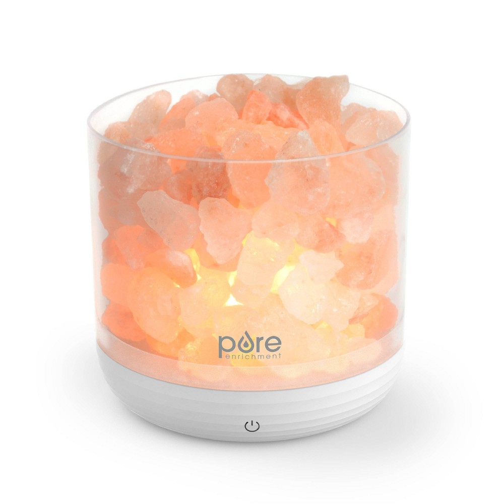 Photos - Floodlight / Street Light USB Salt Lamp - Pure Enrichment: Mood Lighting, Variable Brightness, Includes Power Cord & 2 Halogen Bulbs