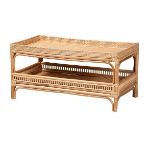 bali & pari Lombok Natural Rattan Coffee Table Natural: 19.7" High, No Assembly, Form Base Design, 17.6 lbs - 1 of 4