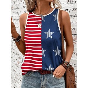 Women's USA Flag Printed Tank Top - Supreme Fashion - 1 of 2