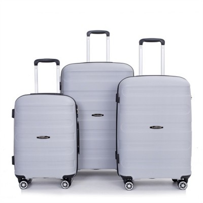 BEAFUP Hardshell Suitcase Spinner Wheels PP Luggage Sets Lightweight Durable Suitcase with TSA Lock, 3-Piece Set (20/24/28)