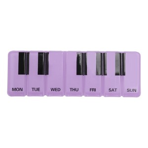 Unique Bargains 7 Grid Piano Keys Pill Case 1 Pc - 1 of 4
