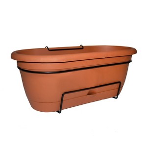 Bloem 7.5 in. H X 9.13 in. W X 18 in. D Resin Lucca Window Box Terracotta - 1 of 1