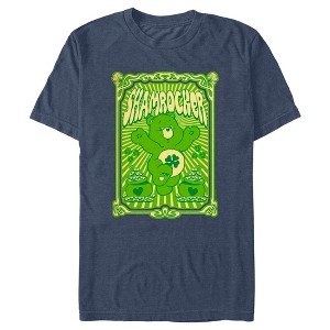 Men's Care Bears St. Patrick's Day Good Luck Bear Shamrocker Poster T-Shirt - 1 of 4