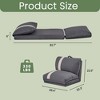 ChicFurnit Sofa Modern Floor Sofa Bed 6 Position Adjustable for Small Spaces, Gray, 28.37"*32.31"*22.85" - 3 of 4