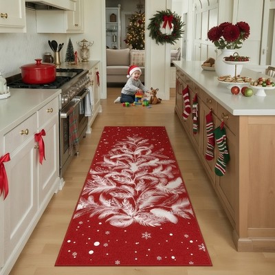 Area Rug & Christmas Rug, Rugs for Living Room, Versatile Washable Rugs for Room Decor & Christmas Decorations
