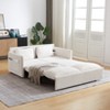 VASIP 64" 3-in-1 Beige Corduroy Sleeper Sofa Bed- Adjustable Pullout Bed with 2 Pillows and Side Pockets,for Living Room，Apartment，Office，Bedroom - 2 of 4