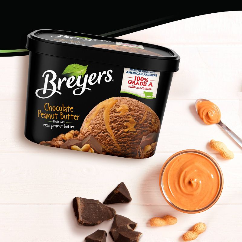 Breyers Chocolate Peanut Butter Ice Cream - 48oz, 3 of 8