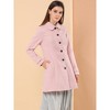 INSPIRE CHIC Women's Peter Pan Collar Single Breasted Winter Long Overcoat - 4 of 4