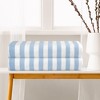 Unique Bargains Cotton Stripe Print Lightweight Highly Absorbent Bath Towel for Gym SPA Yoga 2 Packs - 3 of 4