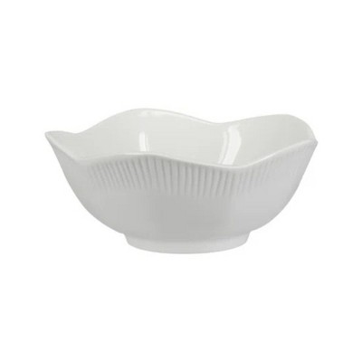 BIA Cordon Bleu Lotus Bowl, Set of 4 - White Porcelain Bowls, Stackable Dish/Bowls - Microwave & Dishwasher Safe
