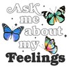 Juniors Womens Lost Gods My Feelings Butterflies T-Shirt - 2 of 4