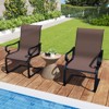 Tangkula Patio Dining Chairs Set of 4 C-Spring Motion Patio Chairs w/ Metal Frame - 4 of 4