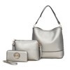 MKF Collection Wren Vegan Leather Women’s Hobo with Pouch and Wristlet Wallet by Mia K- 3 pieces - 2 of 4