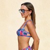 Women's Tropical Print Open Back Sporty Style Bikini Top - Cupshe - 2 of 3