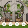 Bestier 65’’ Round Shaped Plant Stand with Grow Lights & Wheels, 6-Tier Tall Metal Plant Shelf Display Shelf with Hanging Hooks - 2 of 4