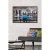 Trends International PD Moreno - Fine Art - Blue Umbrella Framed Wall Poster Prints - 2 of 4