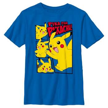 Boy's Pokemon Pikachu Comic Panels T-Shirt