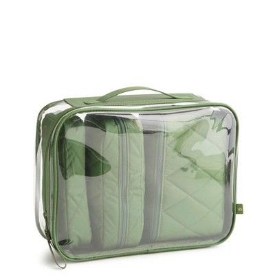 Vera Bradley Women's Outlet Clear 4 Piece Cosmetic Toiletry Bag Set