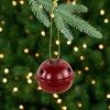 Northlight Snowflakes and Stars Christmas Jingle Bell Ornaments - 1.5" - Burgundy - 12ct - 2 of 4