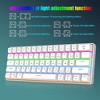 60% Mechanical Gaming Keyboard, Blue Switch, Wired Gaming Colorful Backlit Gaming Keyboard, Pudding Keycaps Compact  (White) - 3 of 4