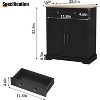 Modern Storage Cabinet 2 Drawers 2 Doors Kitchen Buffet Sideboard for Living Dining Room Bathroom Coffee Bar Station - 2 of 4