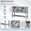 Ample Storage Vintage Console Table with Four Small Drawers and Bottom Shelf for Living Rooms, Entrances and Kitchens - 4 of 4