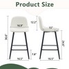 NicBex Set of 2 Bar Stools for Kitchen Island,Integrated Design Counter Bar Stools with Back and Metal Legs,Bar Chairs for Dining Rooms,Kitchens - 3 of 4