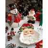 Spode Christmas Tree Black & White Santa Candy Jar - 8-Inch Ceramic Candy Storage Jar with Lid - Decorative Christmas Cookie Container - 4 of 4