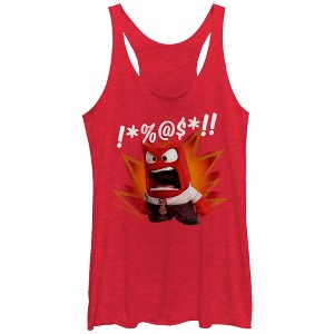 Women's Inside Out Anger Racerback Tank Top - 1 of 3