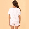 cheibear Women's Tie Dye Short Sleeves Sleepshirt with Shorts Lounge Sleepwear Pajama Set - 3 of 4