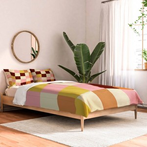Deny Designs 3pc Full/Queen Gigi Rosado Tiles Comforter and Pillow Sham Set Cream: Abstract Design, Non-Woven Fabric, Machine Washable - 1 of 4