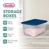 Sterilite 58Qt Storage Boxes, Clear Plastic Containers with Lid, Set of 16, Blue - 3 of 4