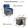 Gymojoy 5 Pieces Outdoor 6 Inch Sofa Swivel Chair with Fire Pit Table - 2 of 4