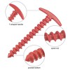 Unique Bargains Tent Stakes T Shape Screw Spiral Plastic Ground Pegs for Outdoor Camping Canopy Tarp 6 Pcs - 3 of 4