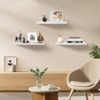 White Floating Shelves Wall Set of 3 16 Inch Home Decor Living Room Bedroom Bathroom Kitchen White Color Frame Display Wall - 2 of 4