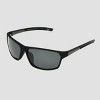 Men's Rectangle Sunglasses with Mirrored Polarized Lenses - All In Motion™ Black: Scratch-Resistant, UV Protection - 2 of 2