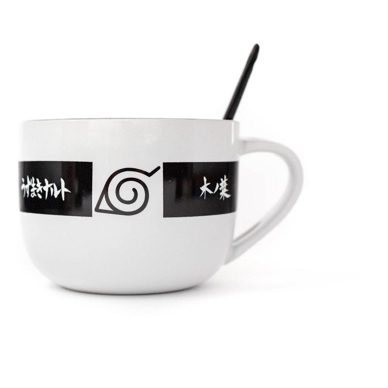 Just Funky Naruto Anime Ceramic Ramen Soup Mug with Spoon - Awesome 20 oz Coffee Cup for Office, 3 of 7
