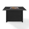 Dante Metal Fire Table - Black - Crosley: Outdoor Propane Fireplace, 50K BTU, Includes Cover - 3 of 4