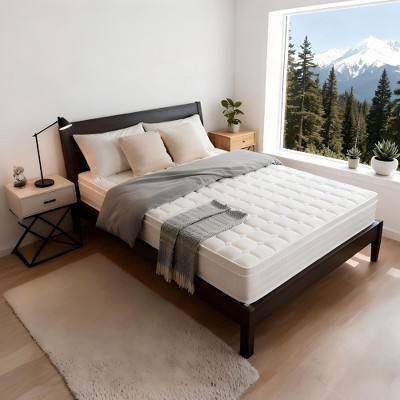 CAVINAS 12 Inch Queen Mattress with Gel Foam, Innerspring Hybrid Bed Topper with Motion Isolation & Edge Support for Restful Sleep