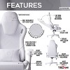 Vynxaria Office Chair with 150° Recline, Height-Adjustable Seat & Arms, Memory Foam, Stain-Resistant Upholstery, 300lbs Capacity - 4 of 4