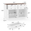 55 Inch Sideboard Cabinet with 4 Doors & 4 Drawers, Adjustable Shelf Storage Buffet for Kitchen, Dining Room, Living Room - 2 of 4