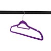 J&V TEXTILES 120pk Premium Velvet Non-Slip Hanger with 360 Degree Rotatable Hook Purple - 2 of 4