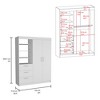 Tiramisubest White Kenya 3 Drawers Armoire ¨C Features Two Internal Hangers for Garment Hanging + Three Storage Drawers - 2 of 4