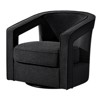 30 inch W 360° Swivel Chenille Accent Chair – Modern Barrel Chair for Living Room No Assembly Required - 3 of 4