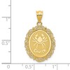 Black Bow Jewelry 14k Yellow Gold Filigree Oval Cancer the Crab Zodiac Pendant, 20mm - 4 of 4