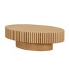 NicBex Modern Small Oval/Round Coffee Table Sturdy Pedestal Base Space-Saving Center Table for Apartment - 2 of 4