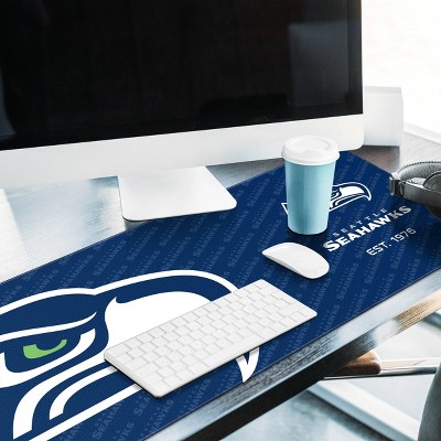 Seattle Seahawks Blue and Green Logo Desk Pad 31.5" x 12"