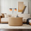 Hommoo 2-Tier Round Coffee Table Light Brown - 3 of 4