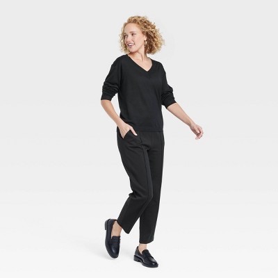 Women's Fine Gauge V-Neck Pullover Sweater - A New Day' - image 3