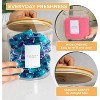 Acrylic Laundry Pods Containers and Dryer Sheet Holder Set with Lids, Labels & Scoops for Powder, Pods, Detergent, Scent Booster Storage - 4 of 4